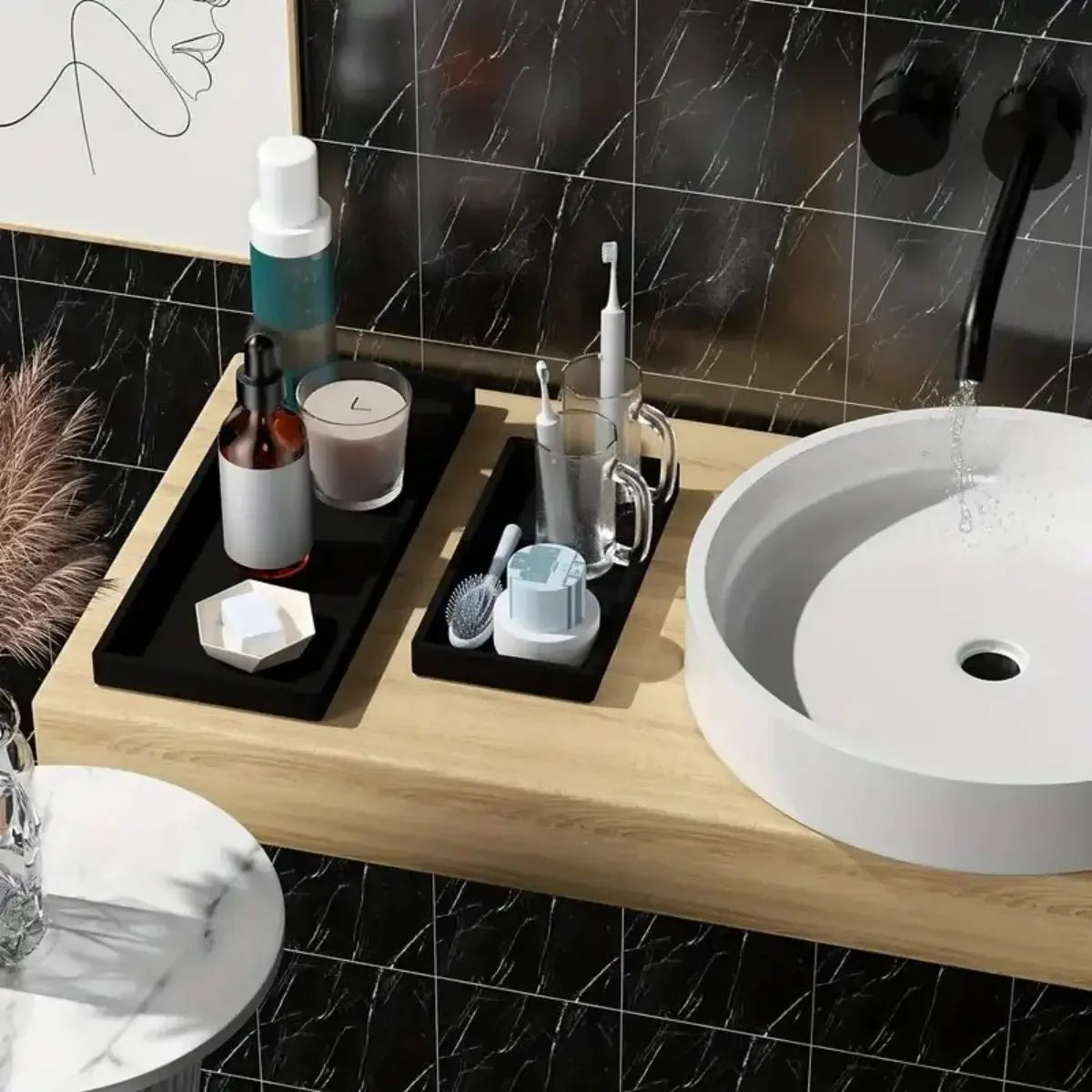 Minimalist Bathroom Countertop Organizer Tray