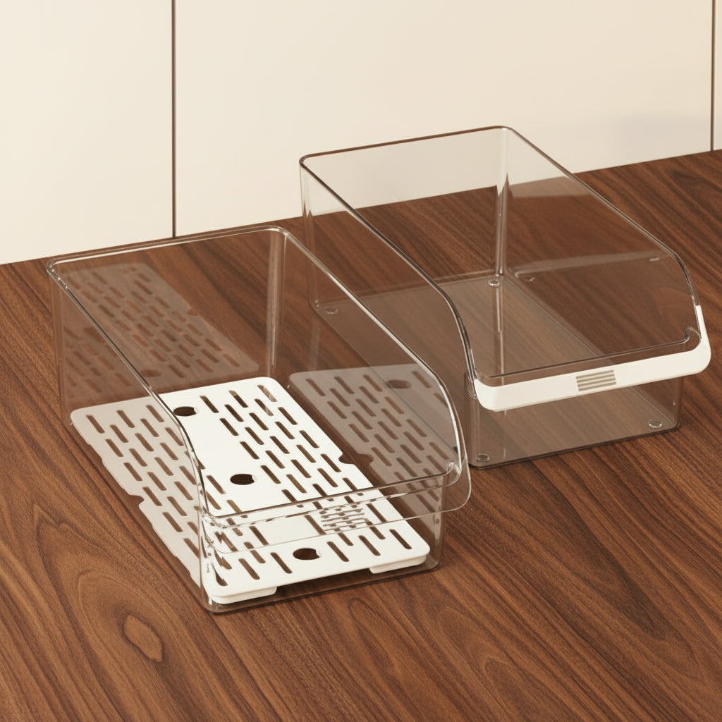 Clear Fridge Organizer Bins