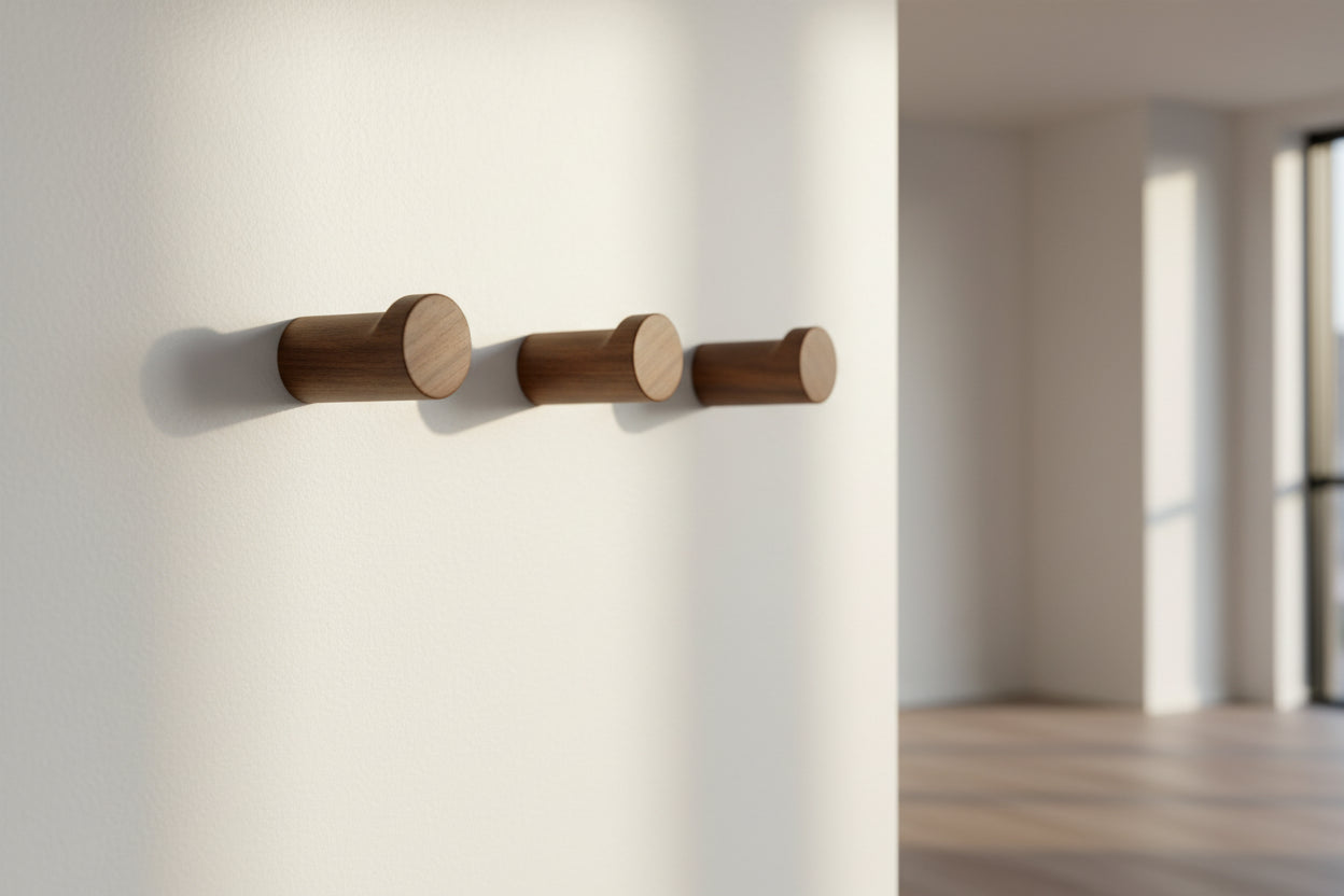 Vintage Walnut Clothes Hook
