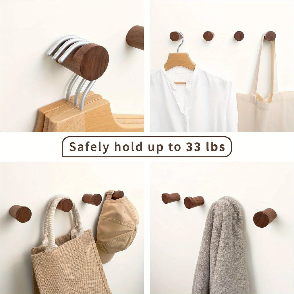 Vintage Walnut Clothes Hook