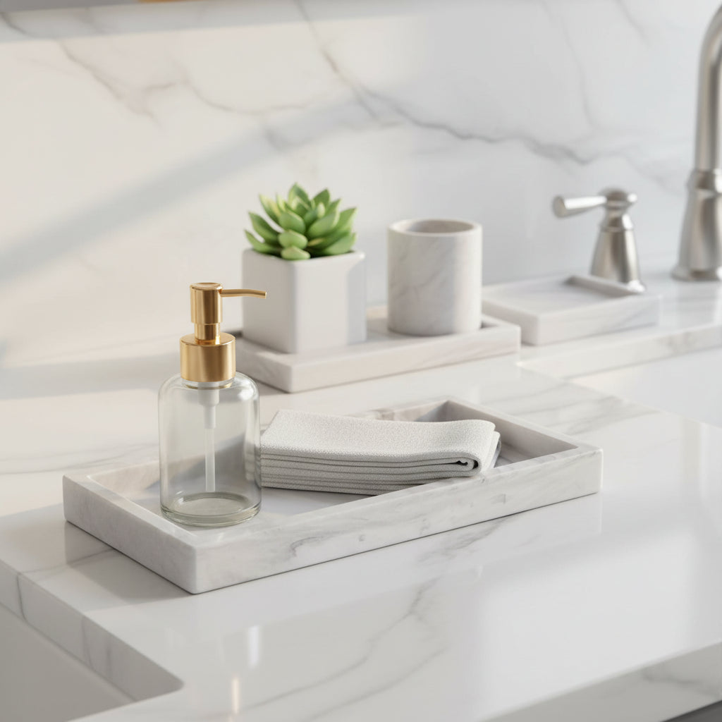 Minimalist Bathroom Countertop Organizer Tray